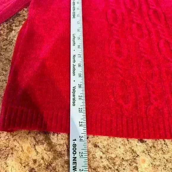 Alfred Dunner Sweater Women's Long Sleeve Knit Pullover Mock Neck Red Size L - Picture 8 of 13